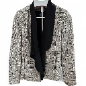 Magashoni New York Elegant Black and White Women's Blazer